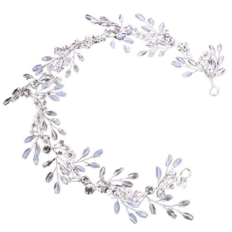 Headwear White crystal handmade headband Bridal Wedding Dress Accessories Bridal Headpieces 606632055117 - COCOMELODY